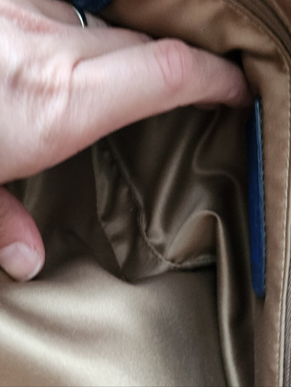 Coach Bag Blue Leather - Picture 6 of 7
